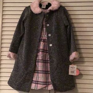 Girls dress and dress coat set